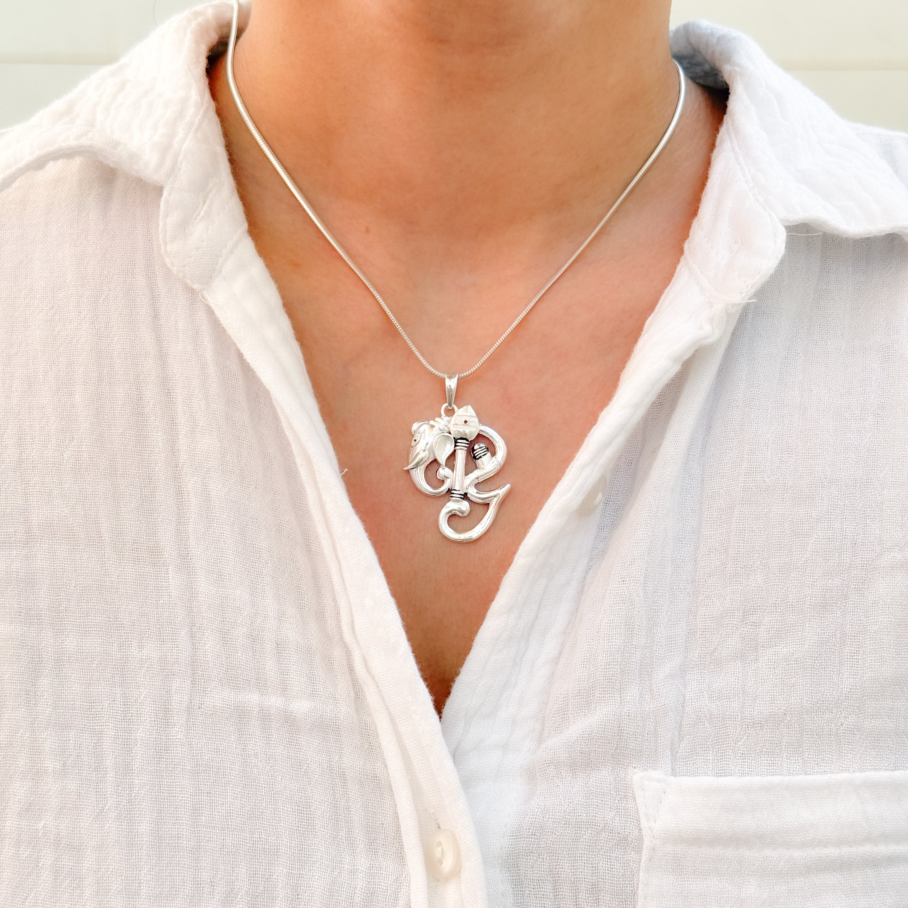 Murugan Pure Silver Pendant: Shiva Edition