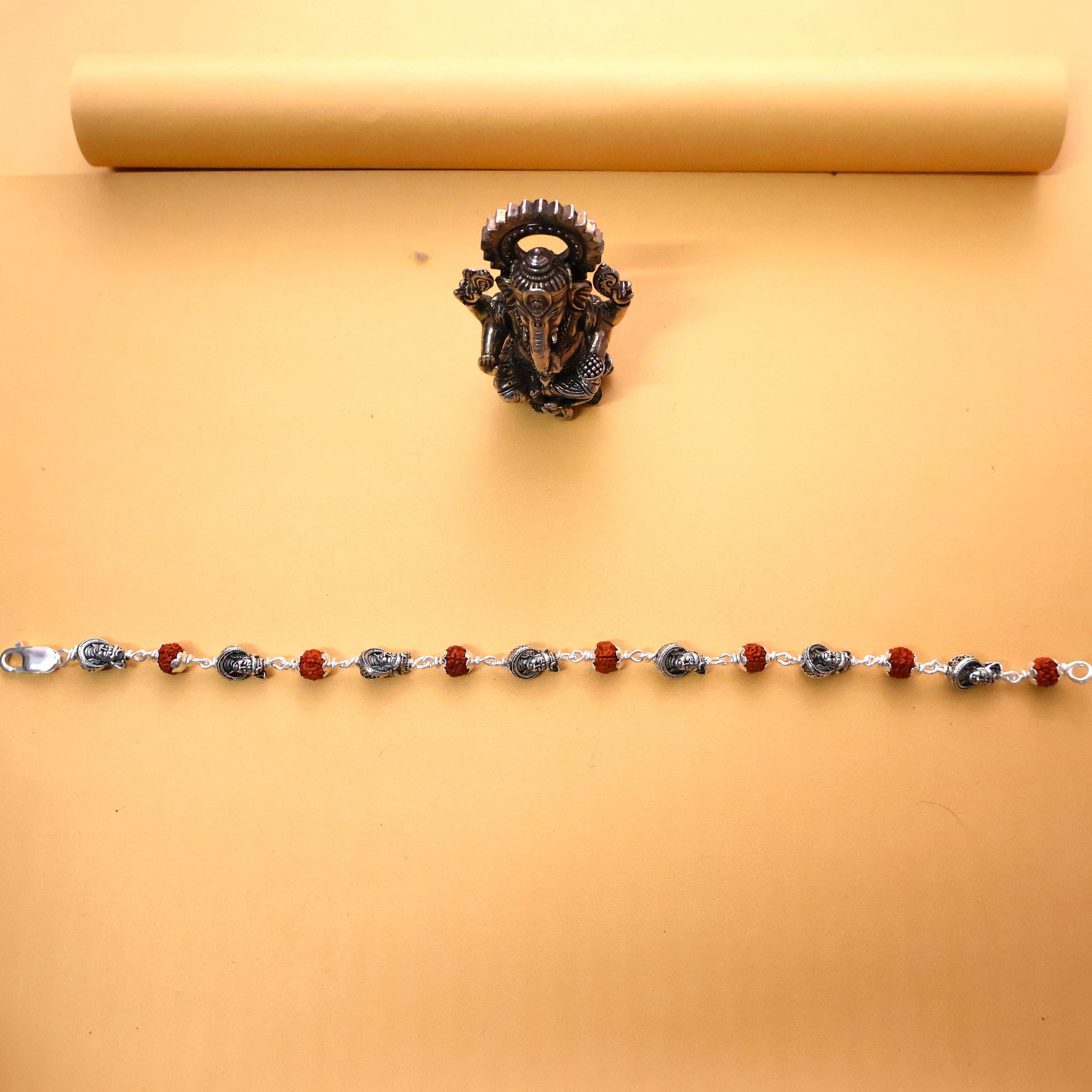 Pure Silver Rudraksha Bracelet: Shiva Edition