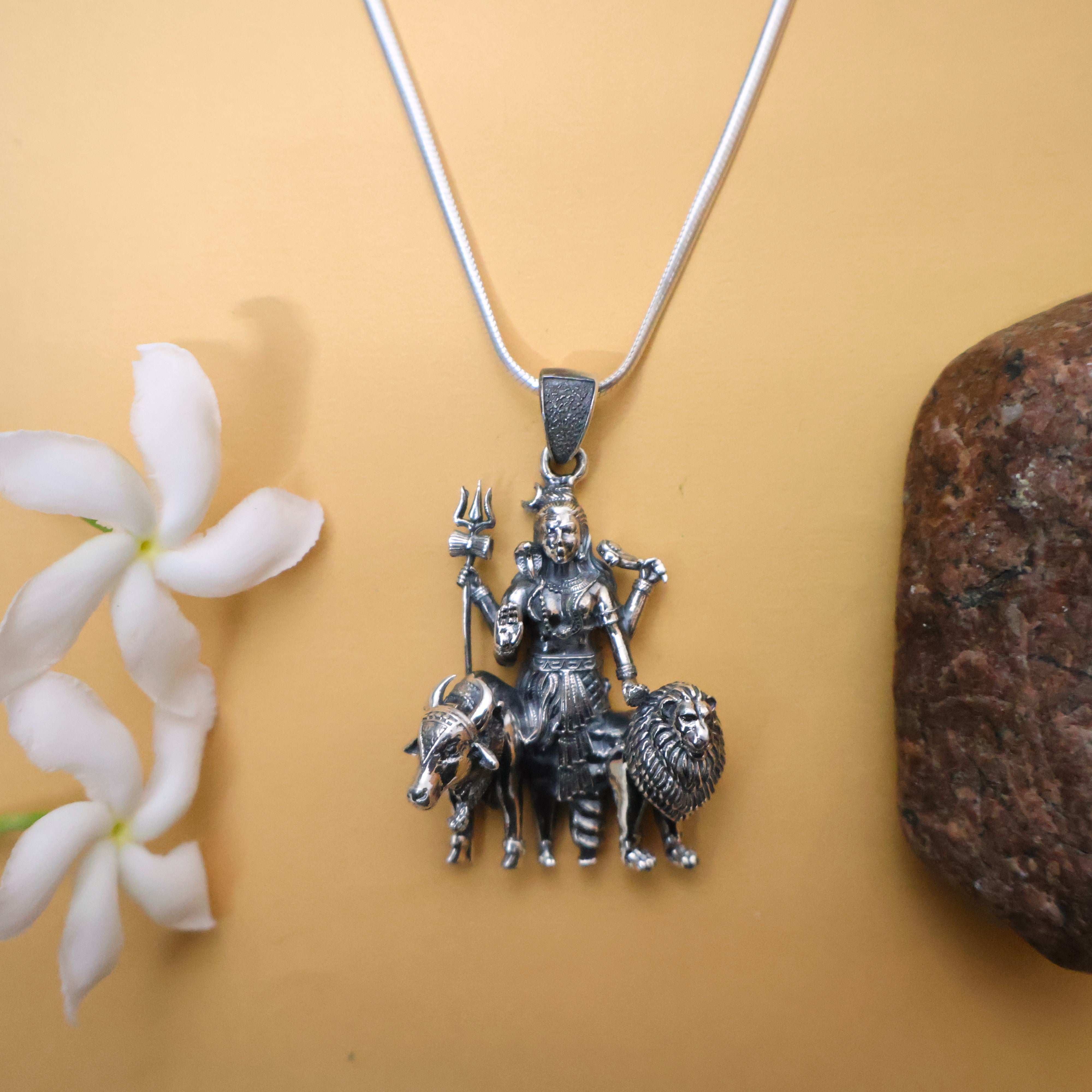 Shiva Shakti Pure Silver Pendant