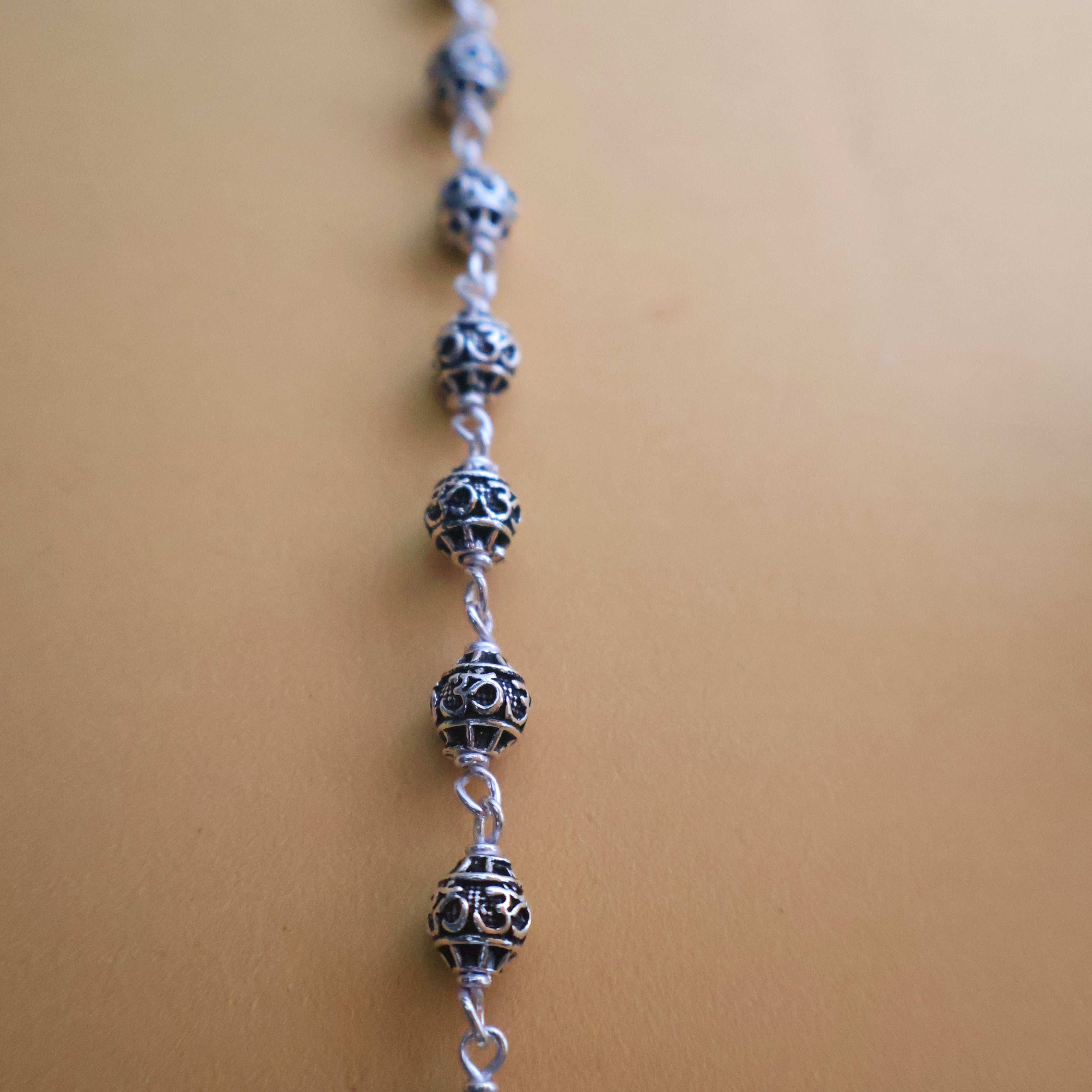 Shiva Pure Silver Bracelet/Kada: Omkar Edition
