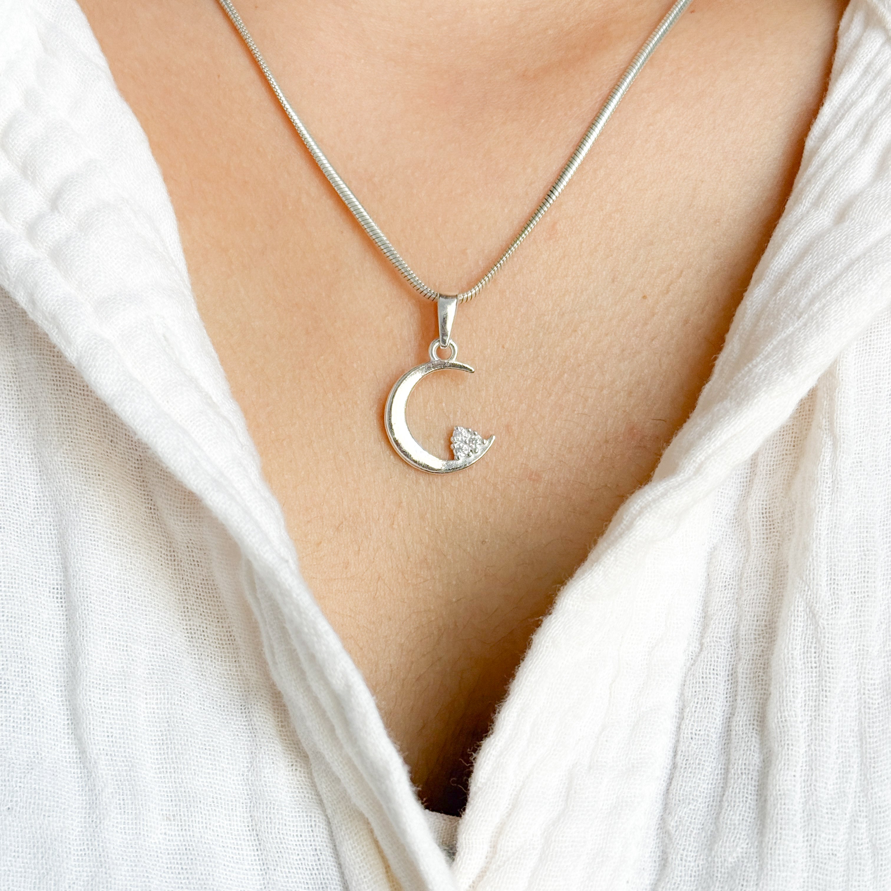 Moon Pure Silver Pendant