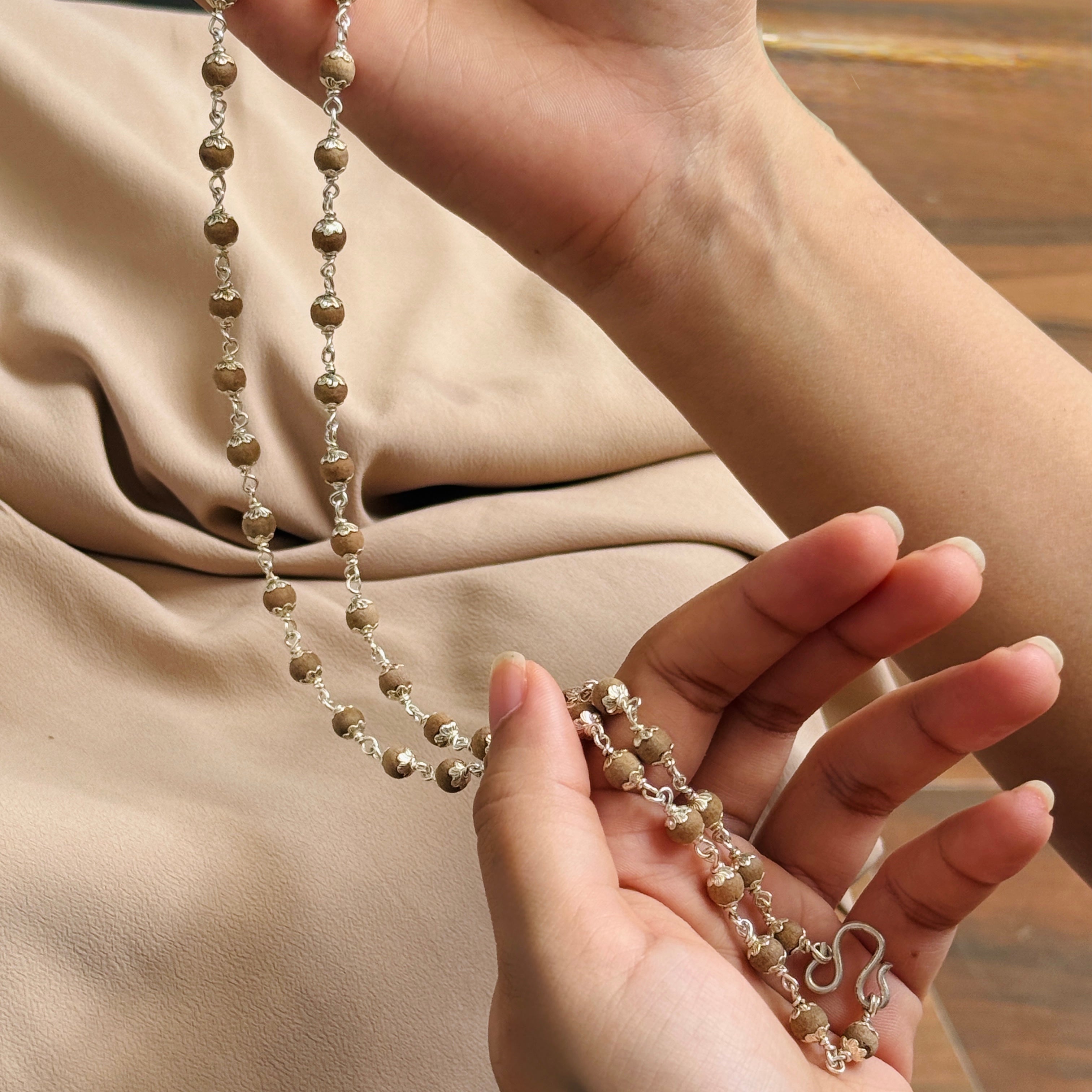 Pure Silver Tulsi Mala