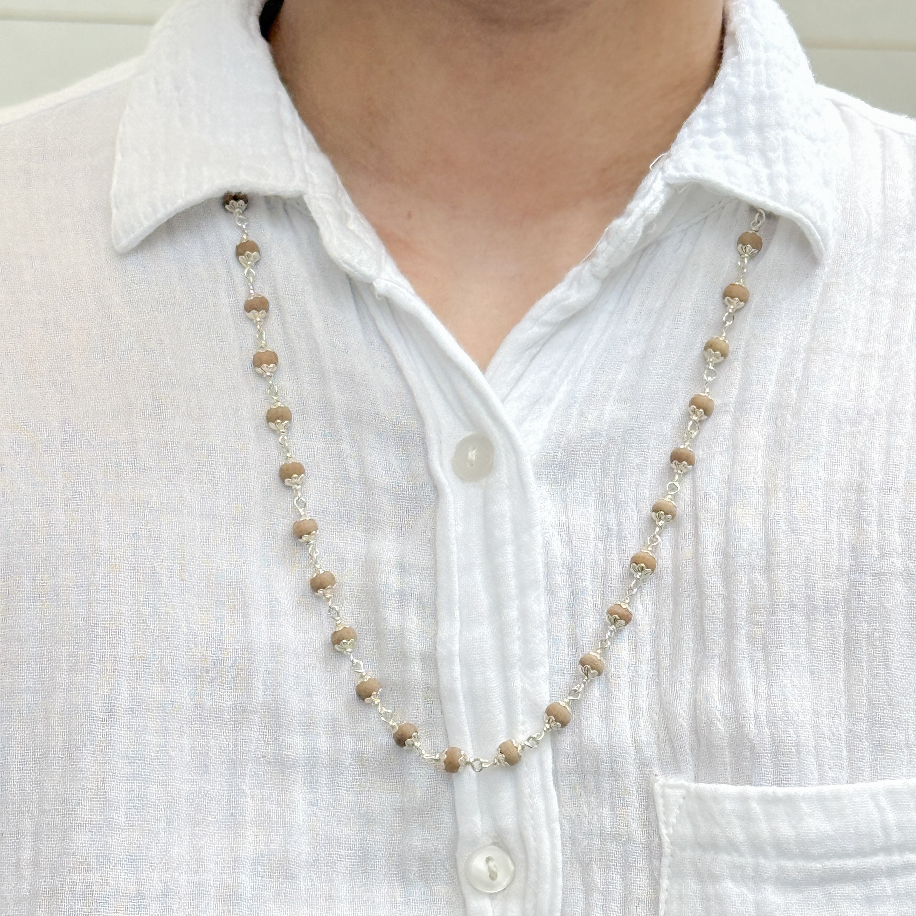 Pure Silver Tulsi Mala