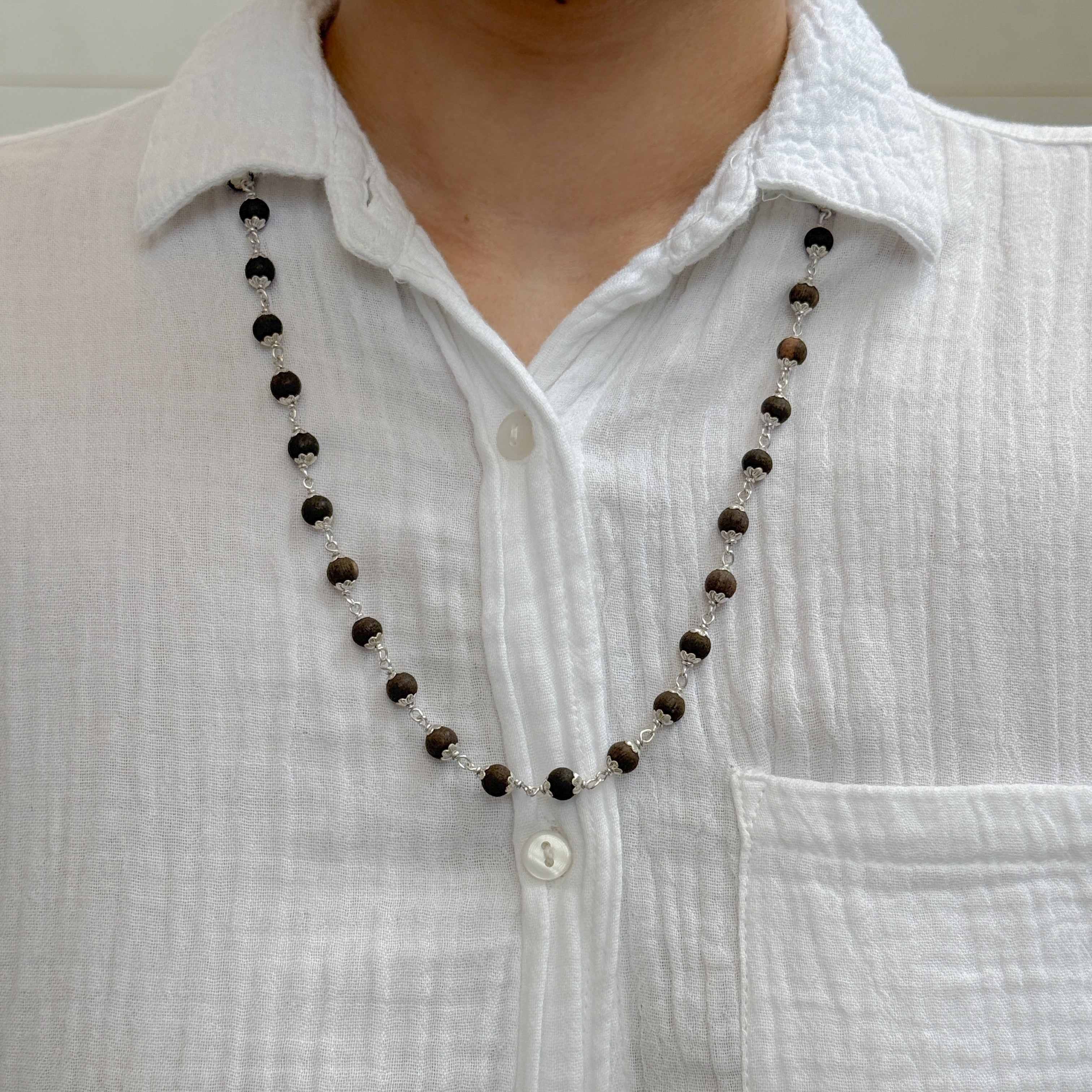 Pure Silver Karungali Mala