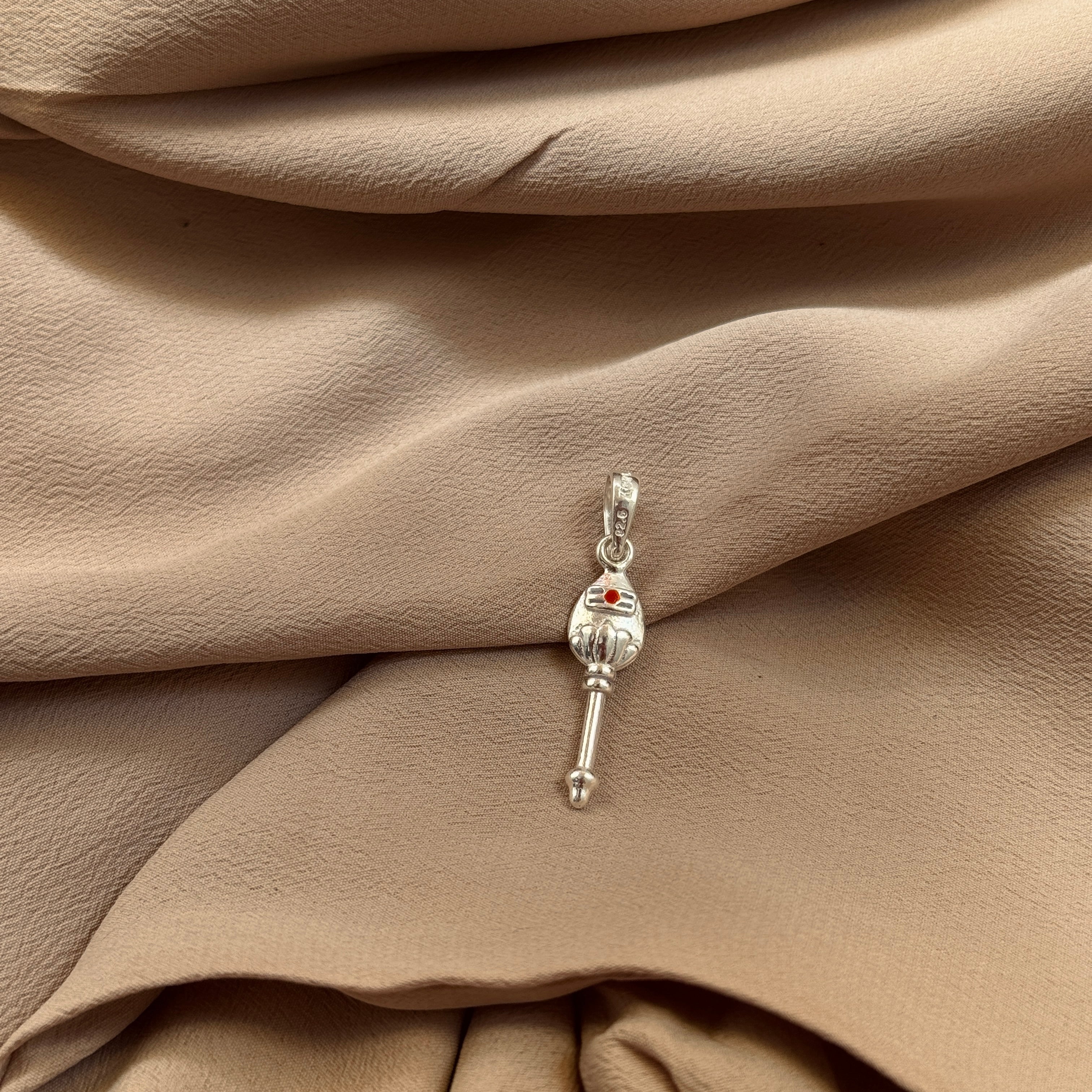 Murugan Pure Silver Pendant: Vel Edition