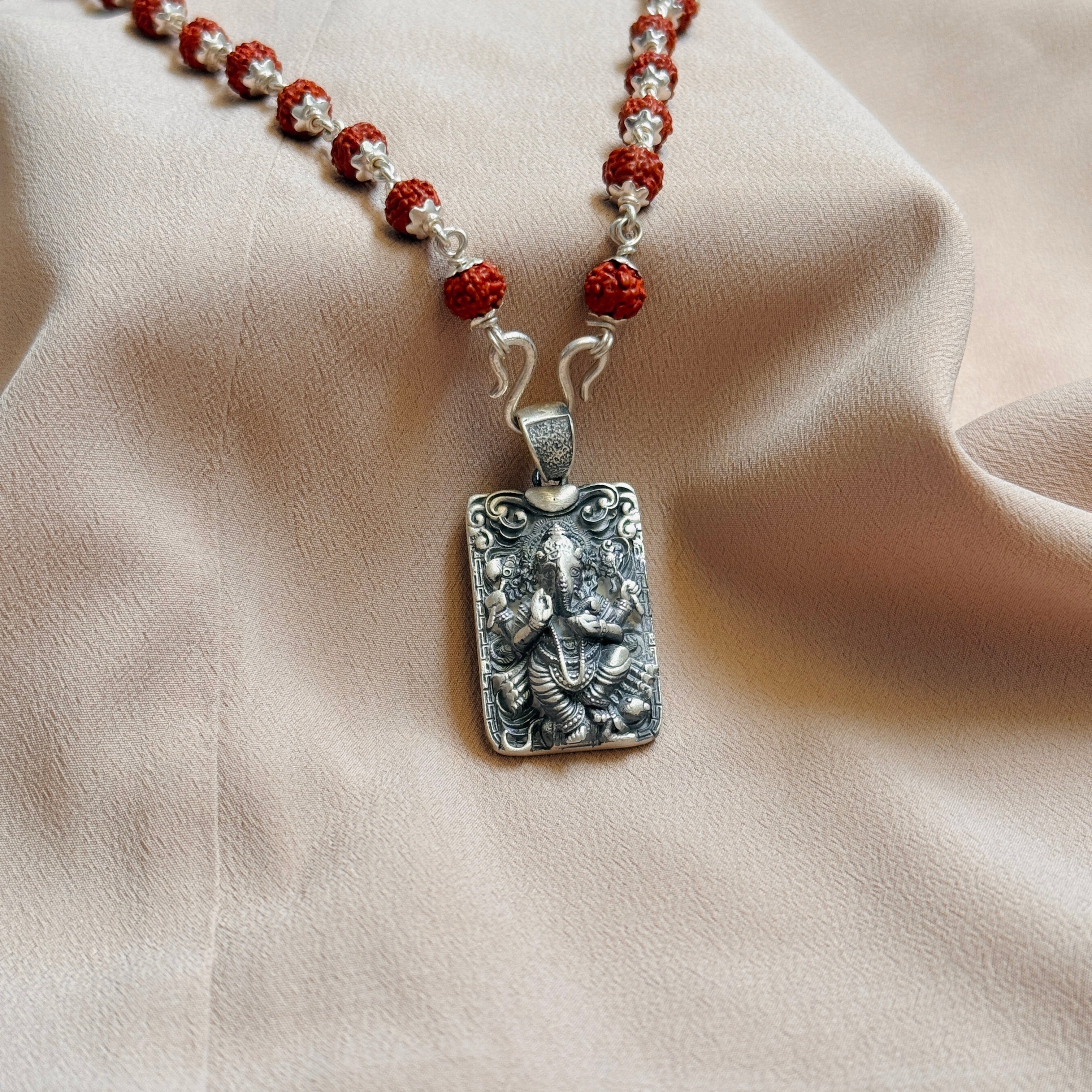 Ganesha Pure Silver Pendant: Vinayaka Edition