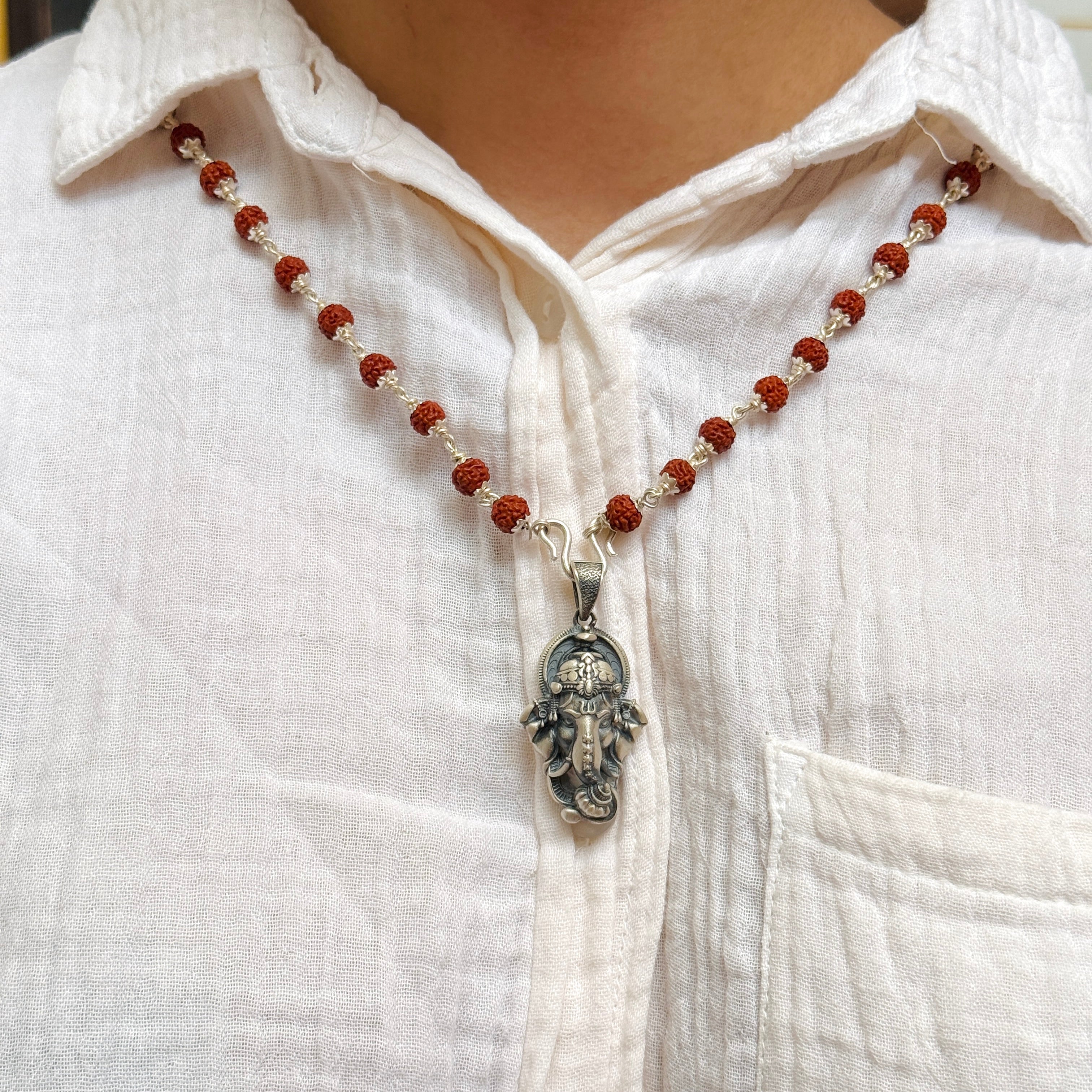 Ganesha Pure Silver Pendant: Siddhivinayaka Edition