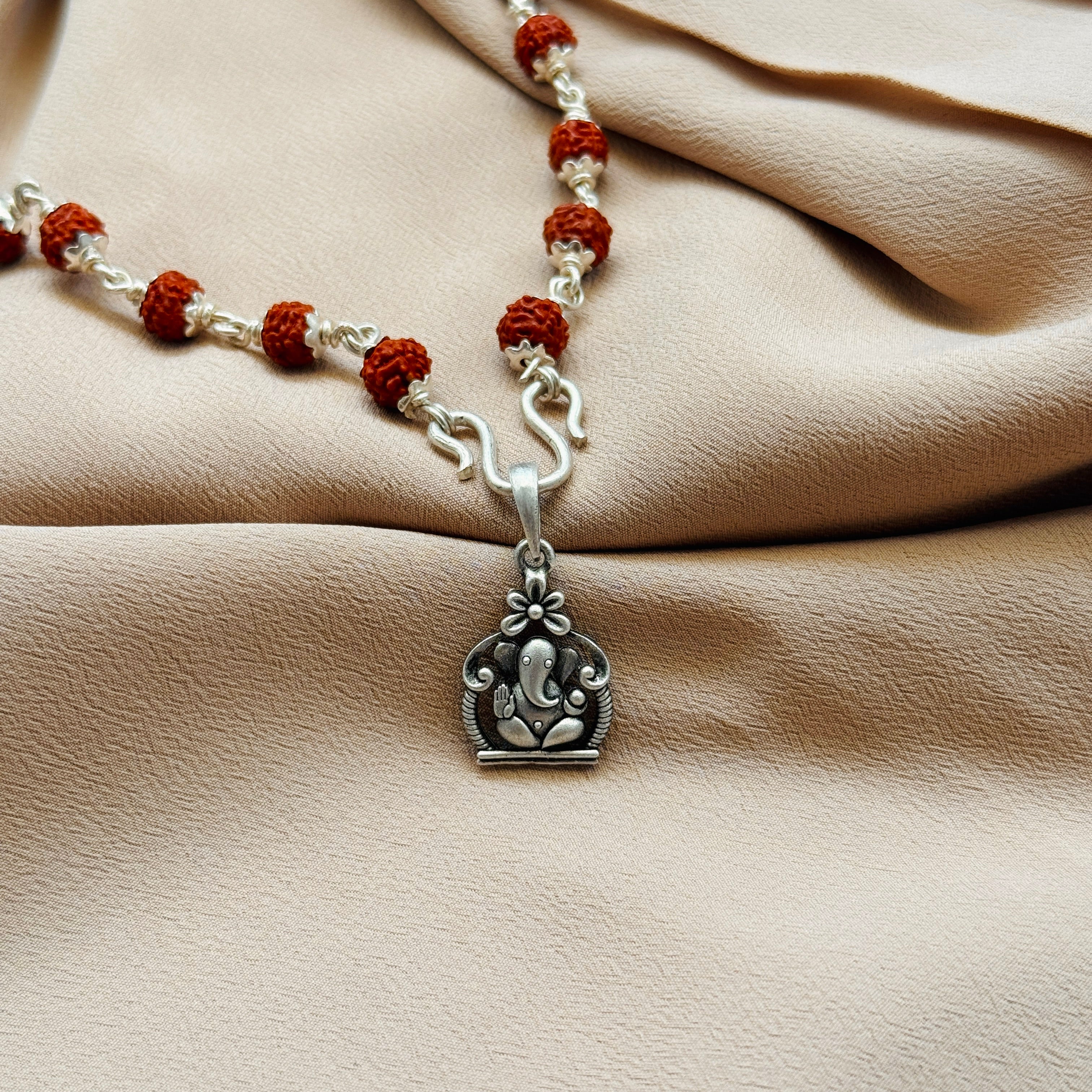 Ganesha Pure Silver Pendant: Vakratunda Edition