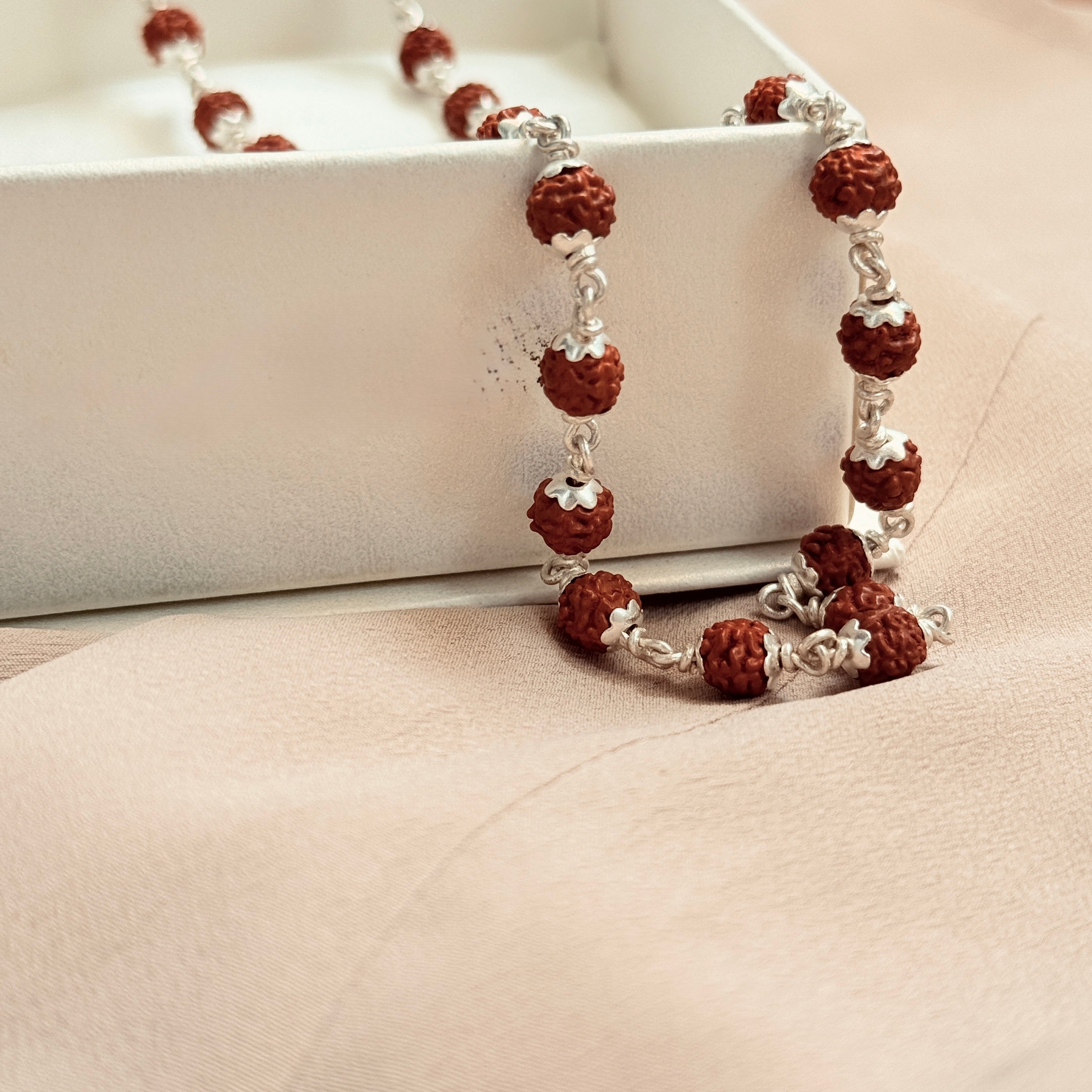 Pure Silver Rudraksha Chain : Shiva Edition