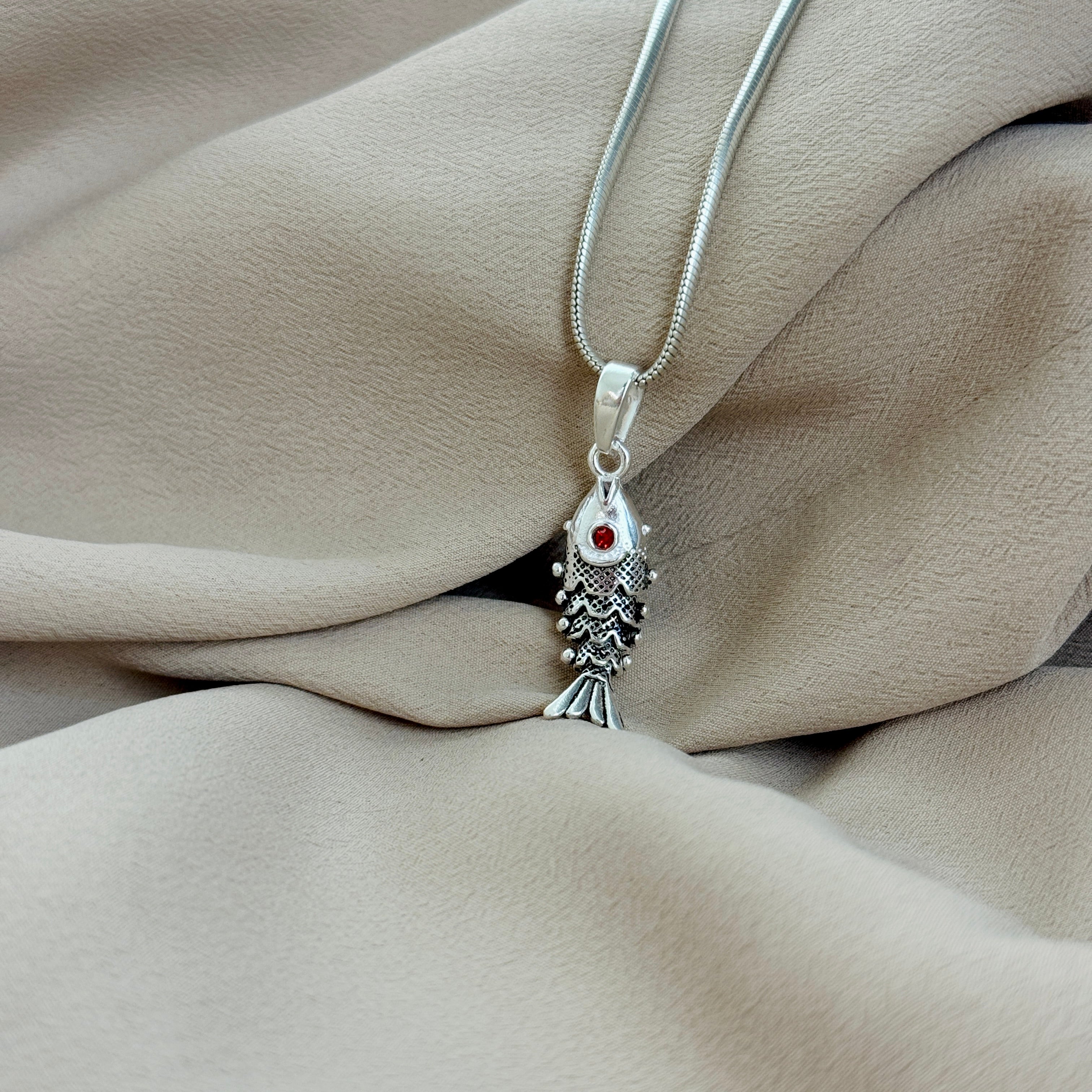 Fish Pure Silver Pendant – Matsya Edition