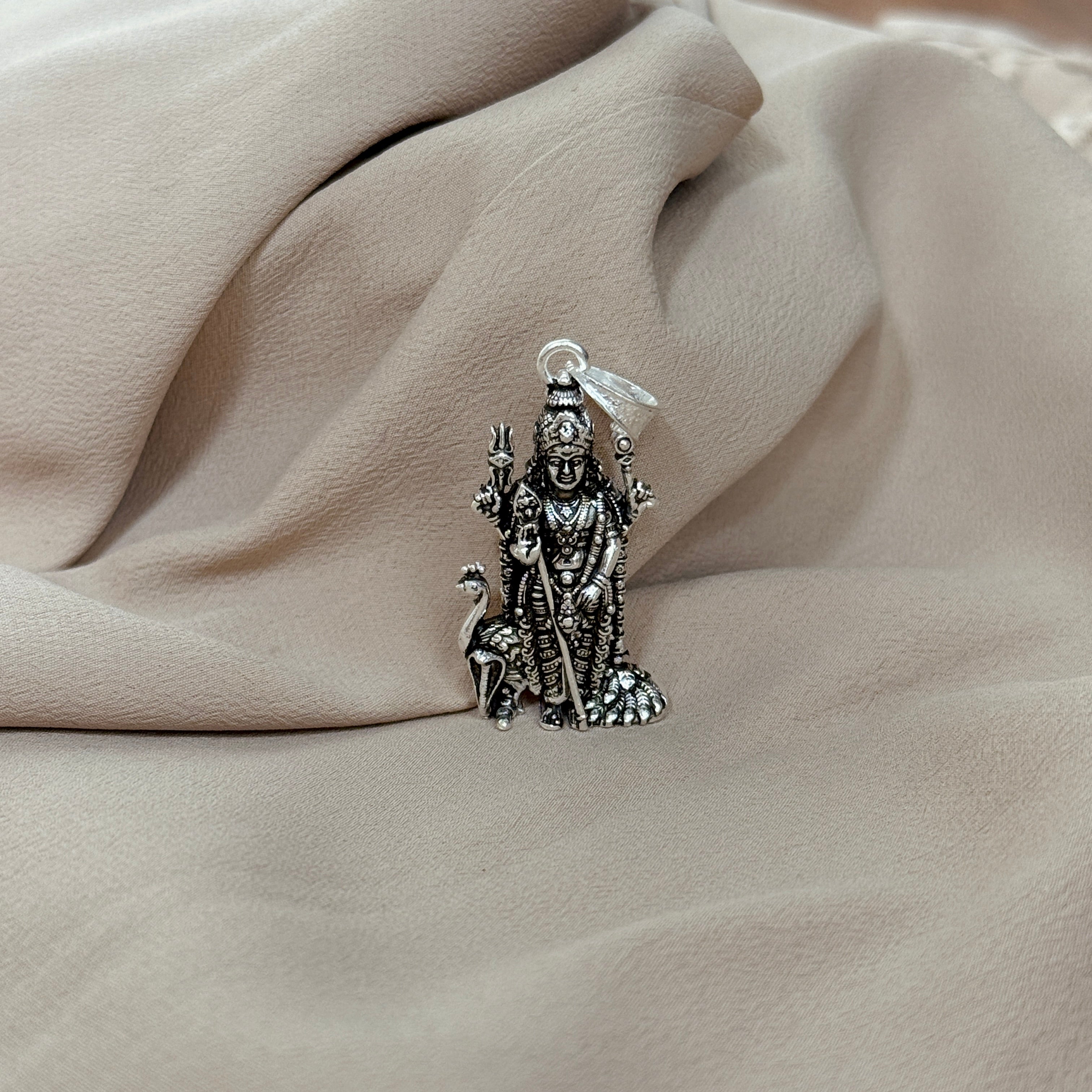 Murugan Pure Silver Pendant – Palani Edition