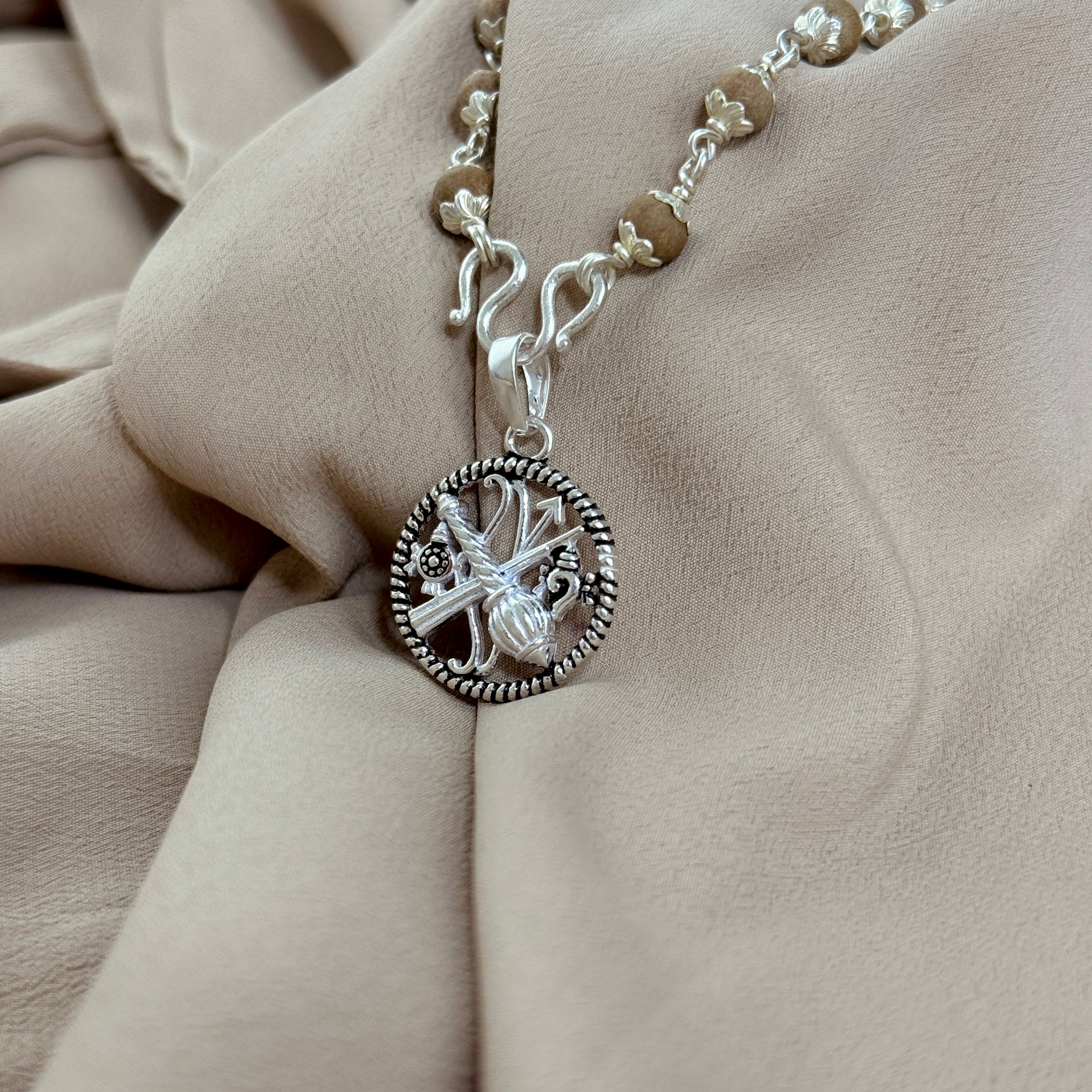 Vishnu Pure Silver Pendant: Ayudha Edition
