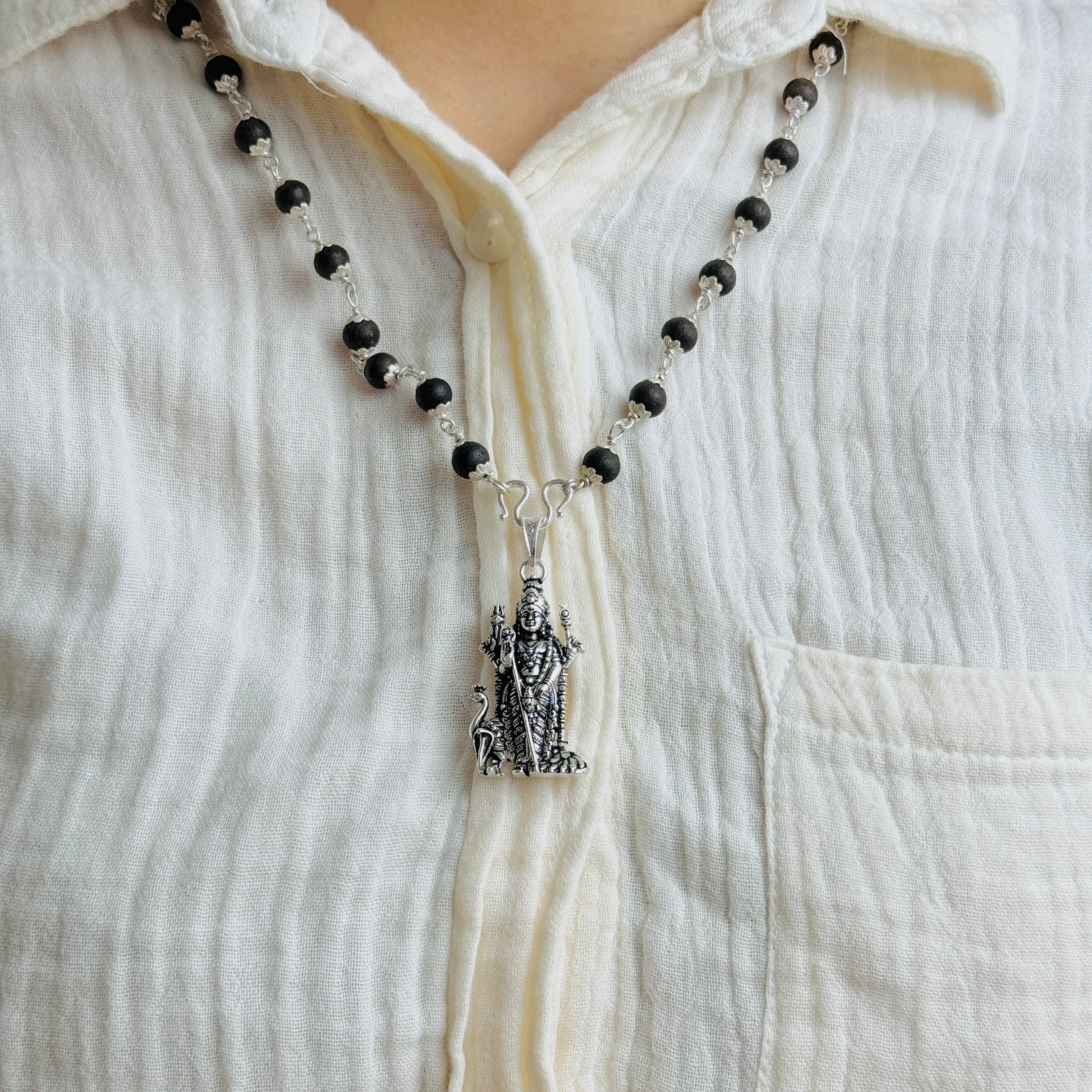 Murugan Pure Silver Pendant – Palani Edition