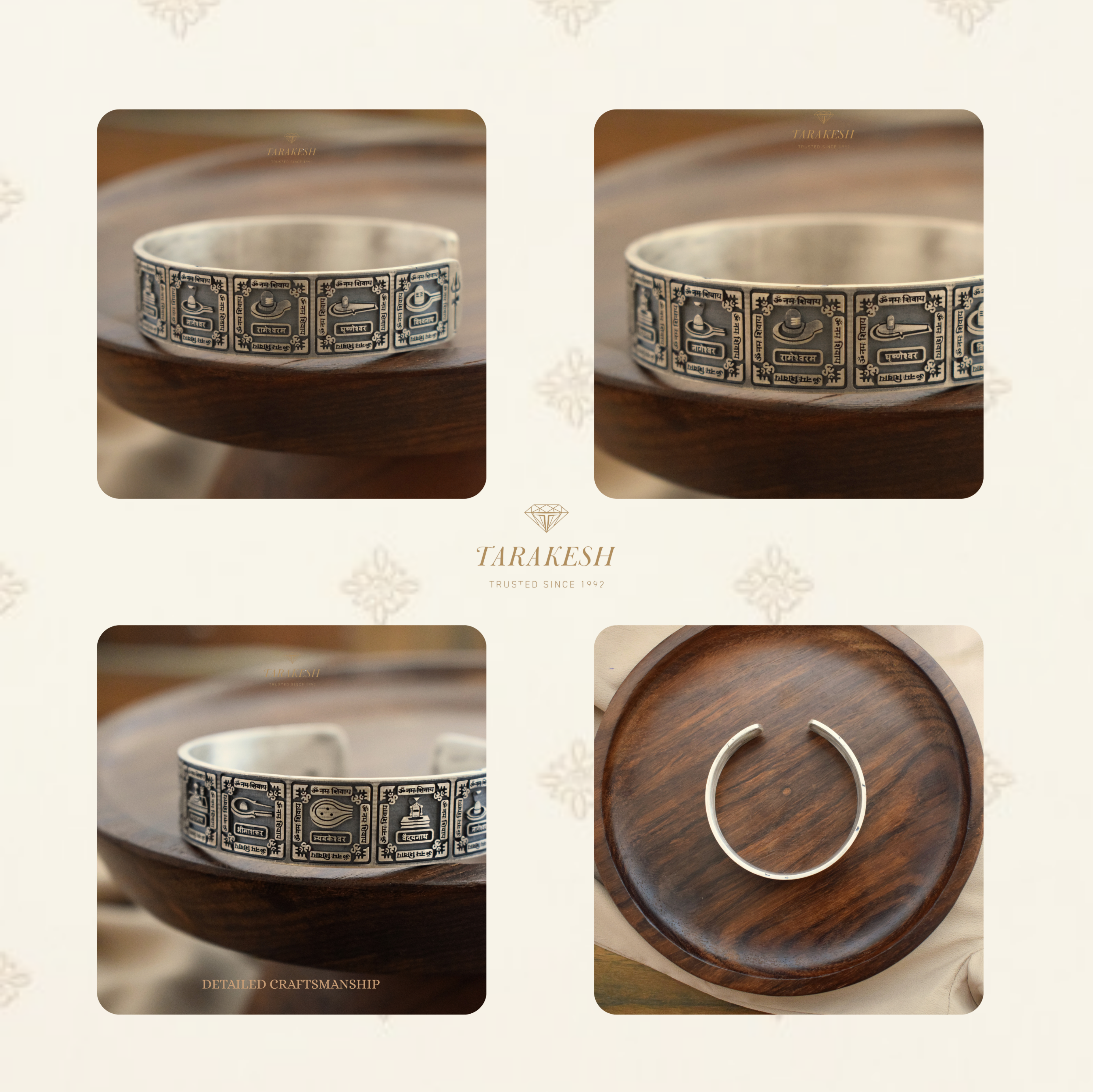 Shiva Pure Silver Bracelet: Jyotirlinga Edition