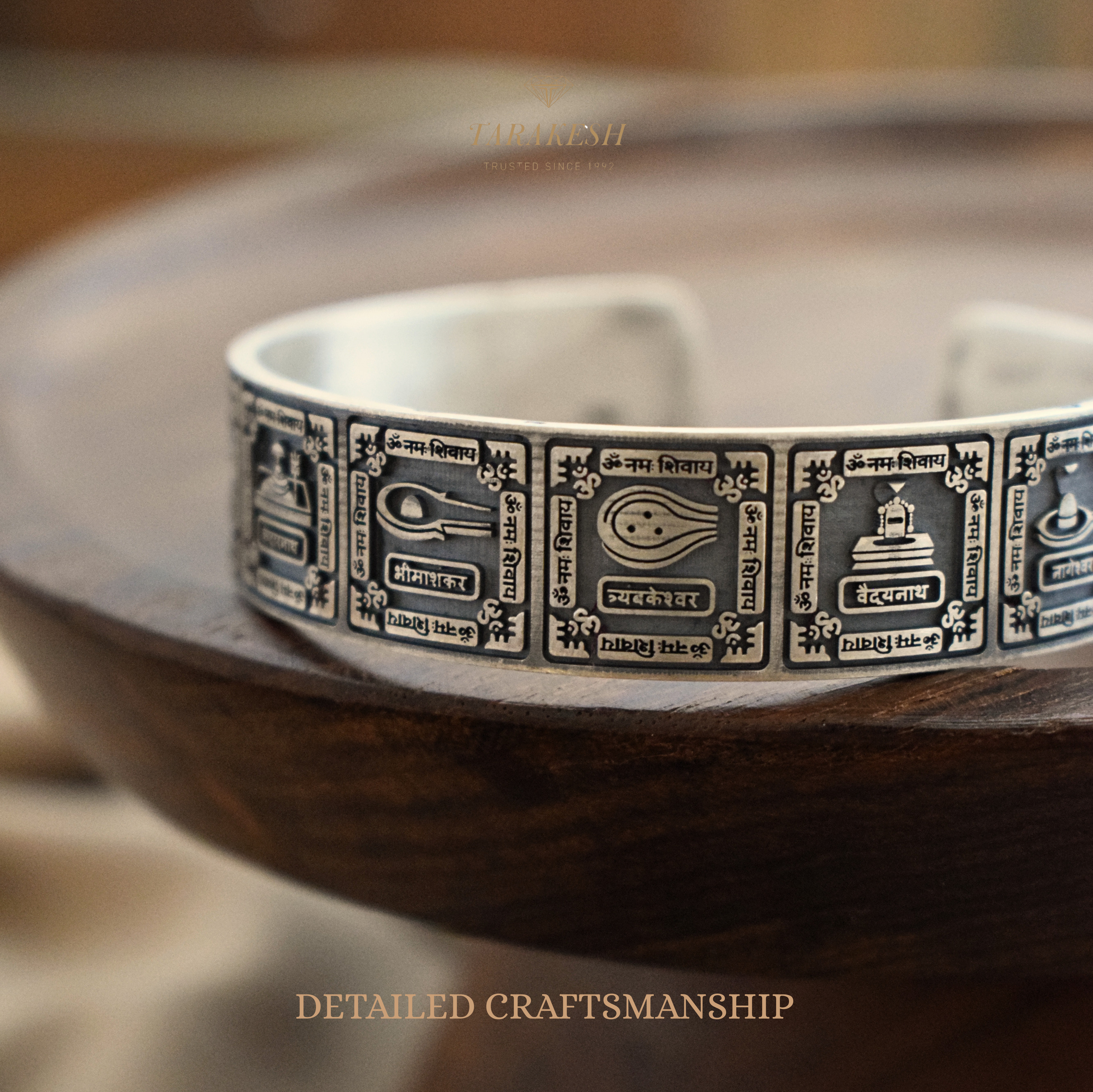 Shiva Pure Silver Bracelet: Jyotirlinga Edition