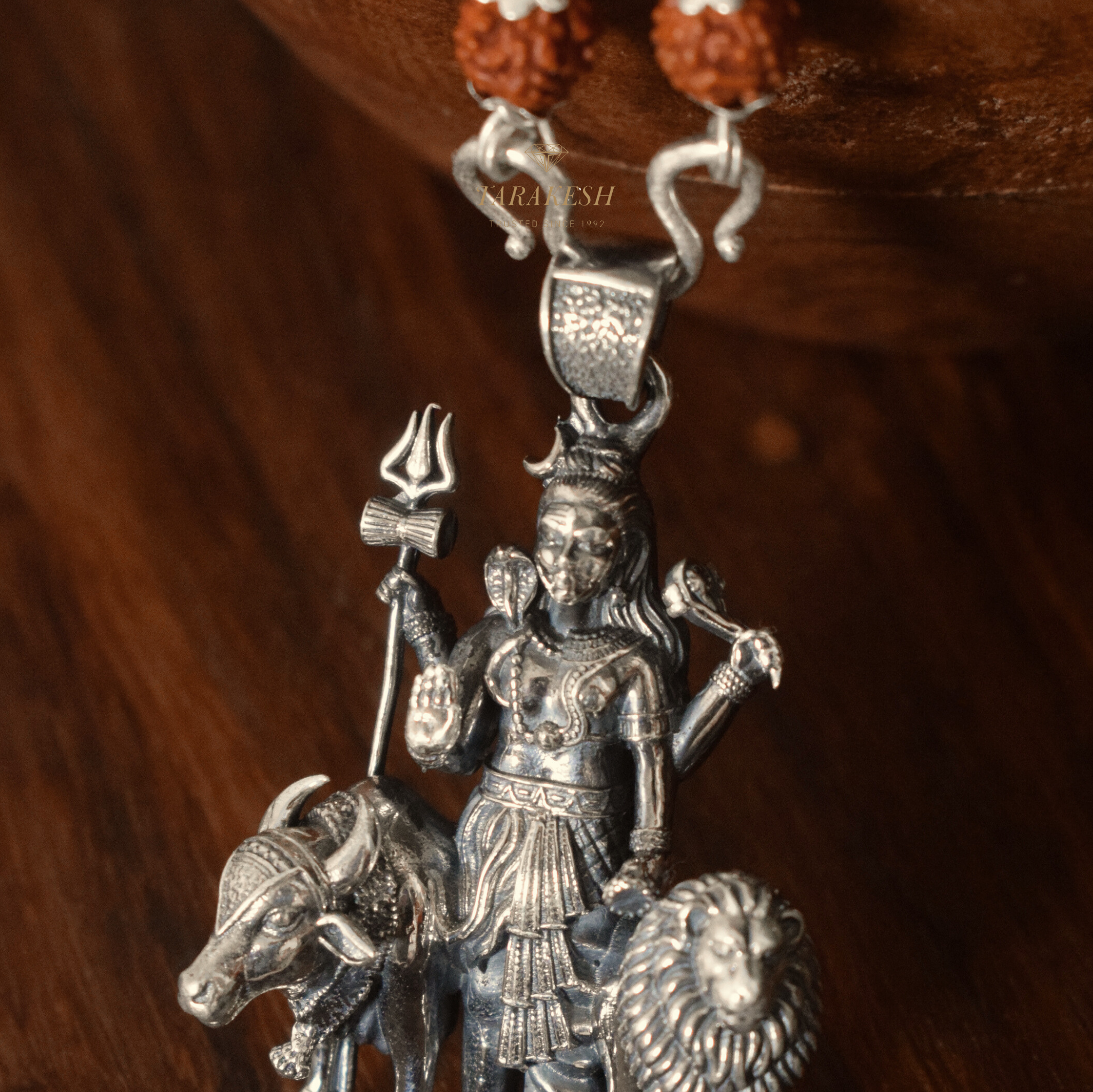 Shiva Pure Silver Pendant: Shiv-Shakti Edition