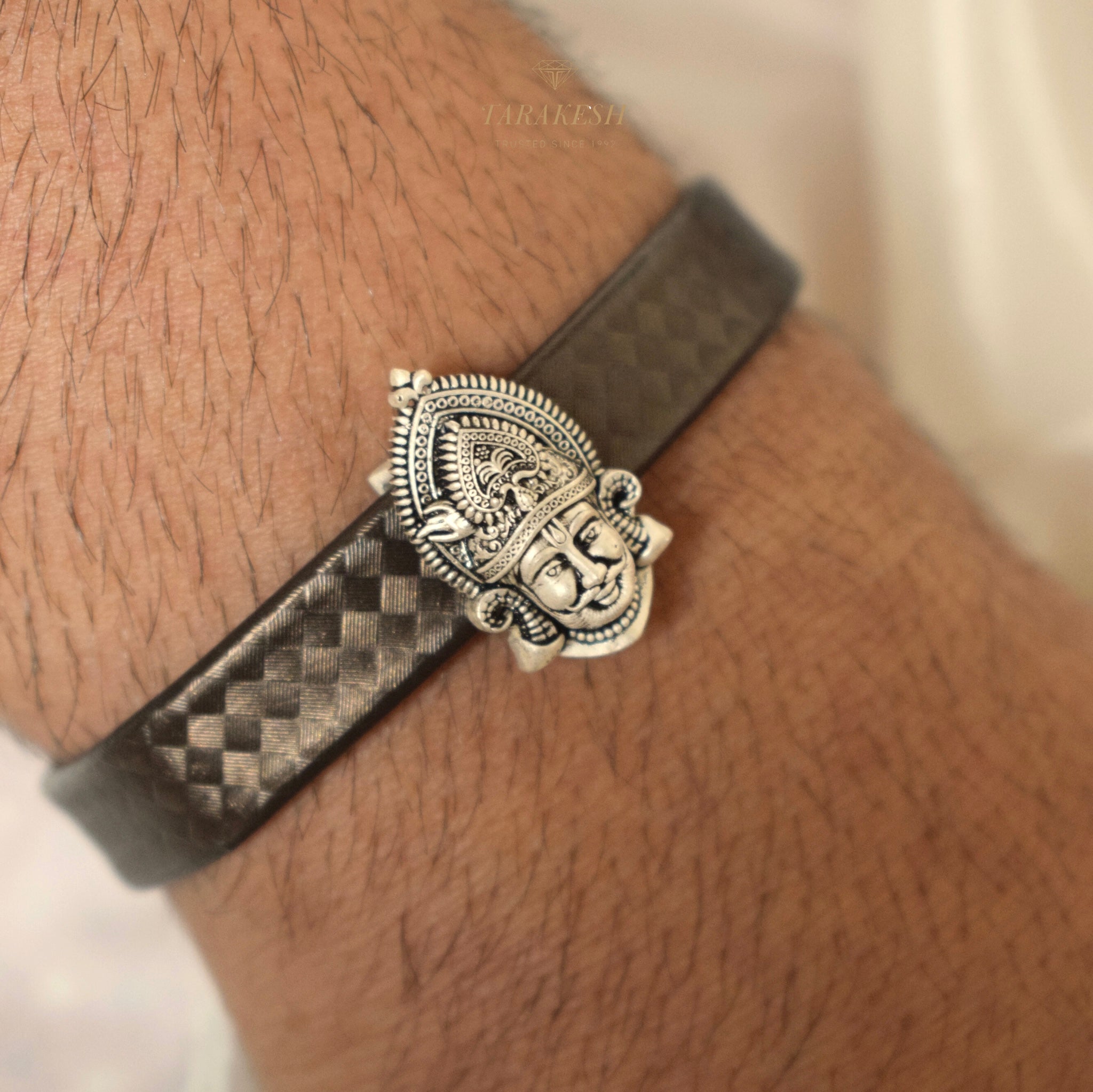 Khatu Shyam Pure Silver Bracelet
