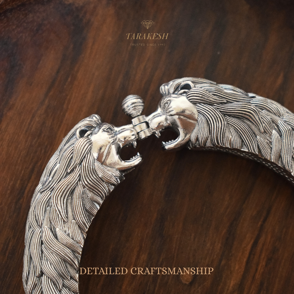 Lion Bracelet Pure Silver: Rudra Edition