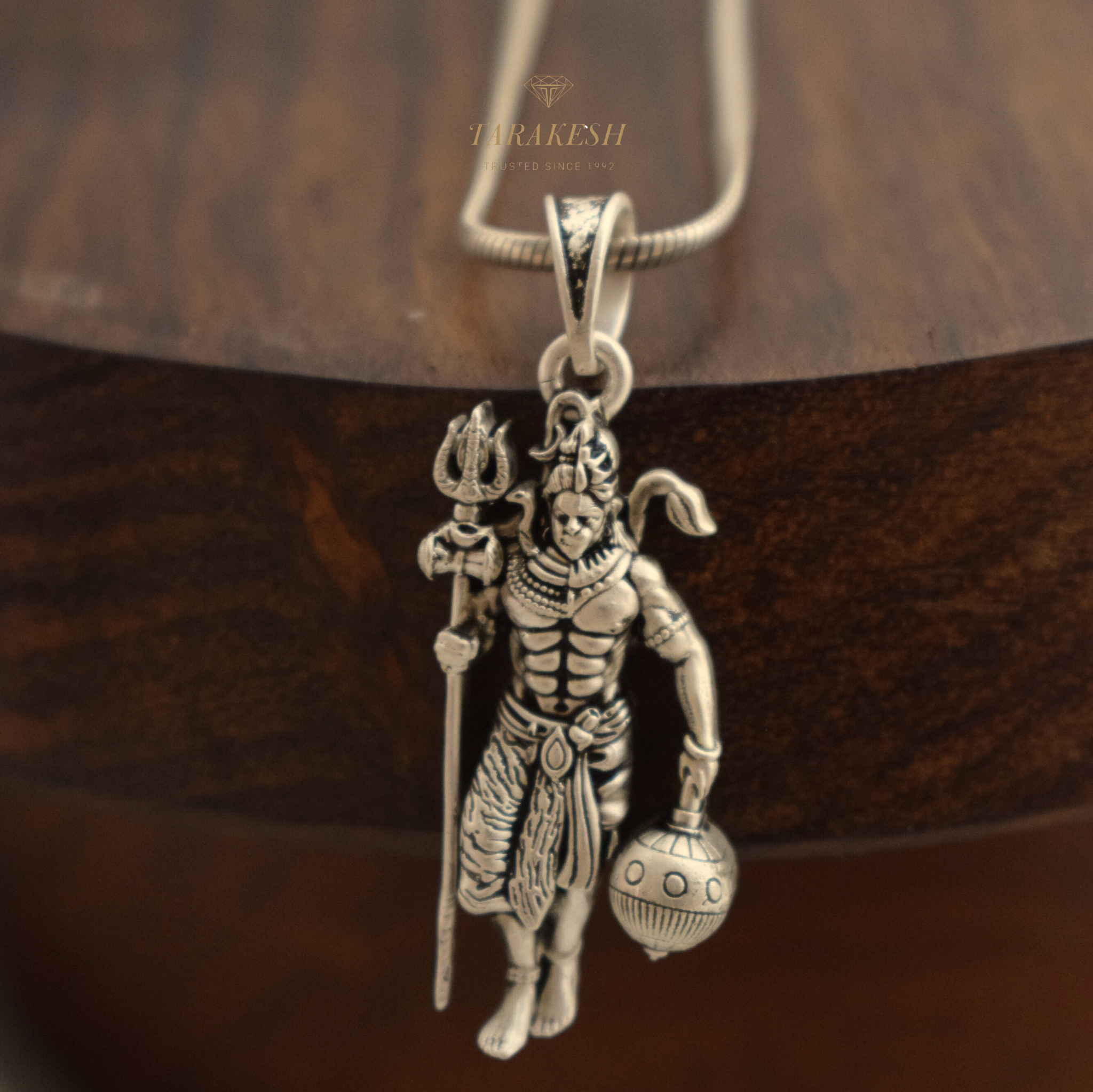 Shiva-Hanuman Pure Silver Pendant: Rudra-Anjaneya Edition