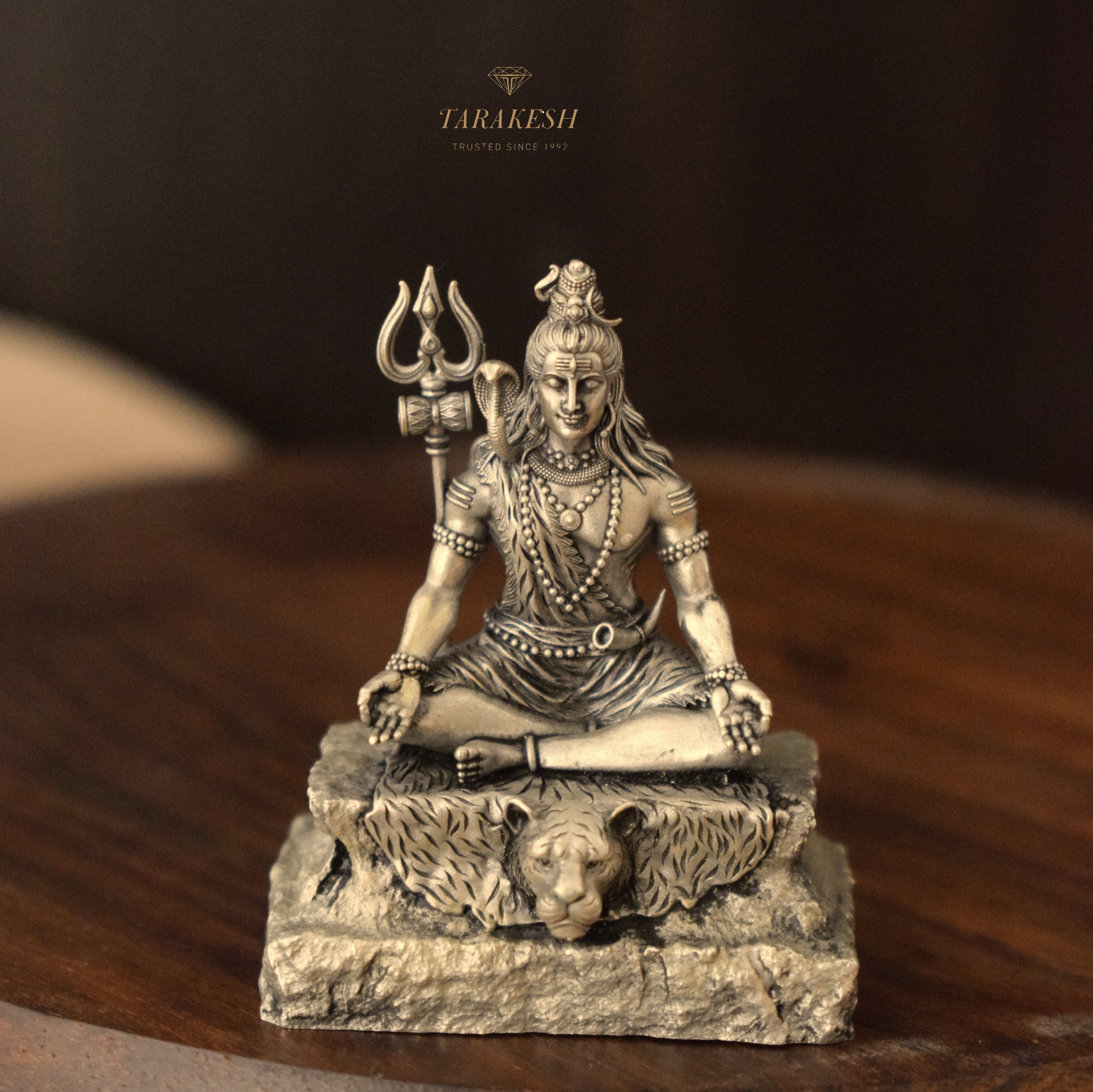 Shiva Pure Silver Idol: Yogi Edition