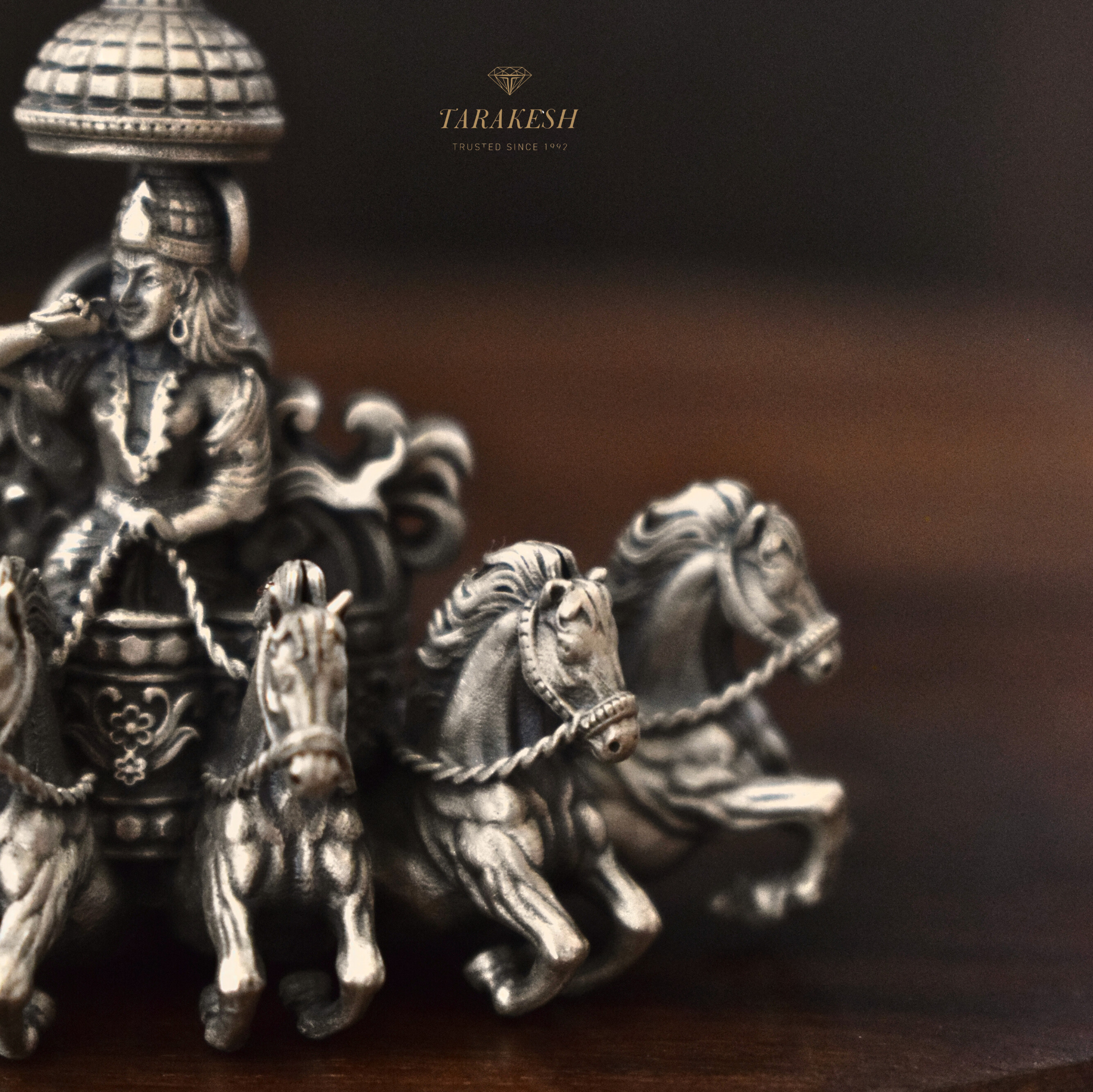 Pure Silver Krishna Brooch