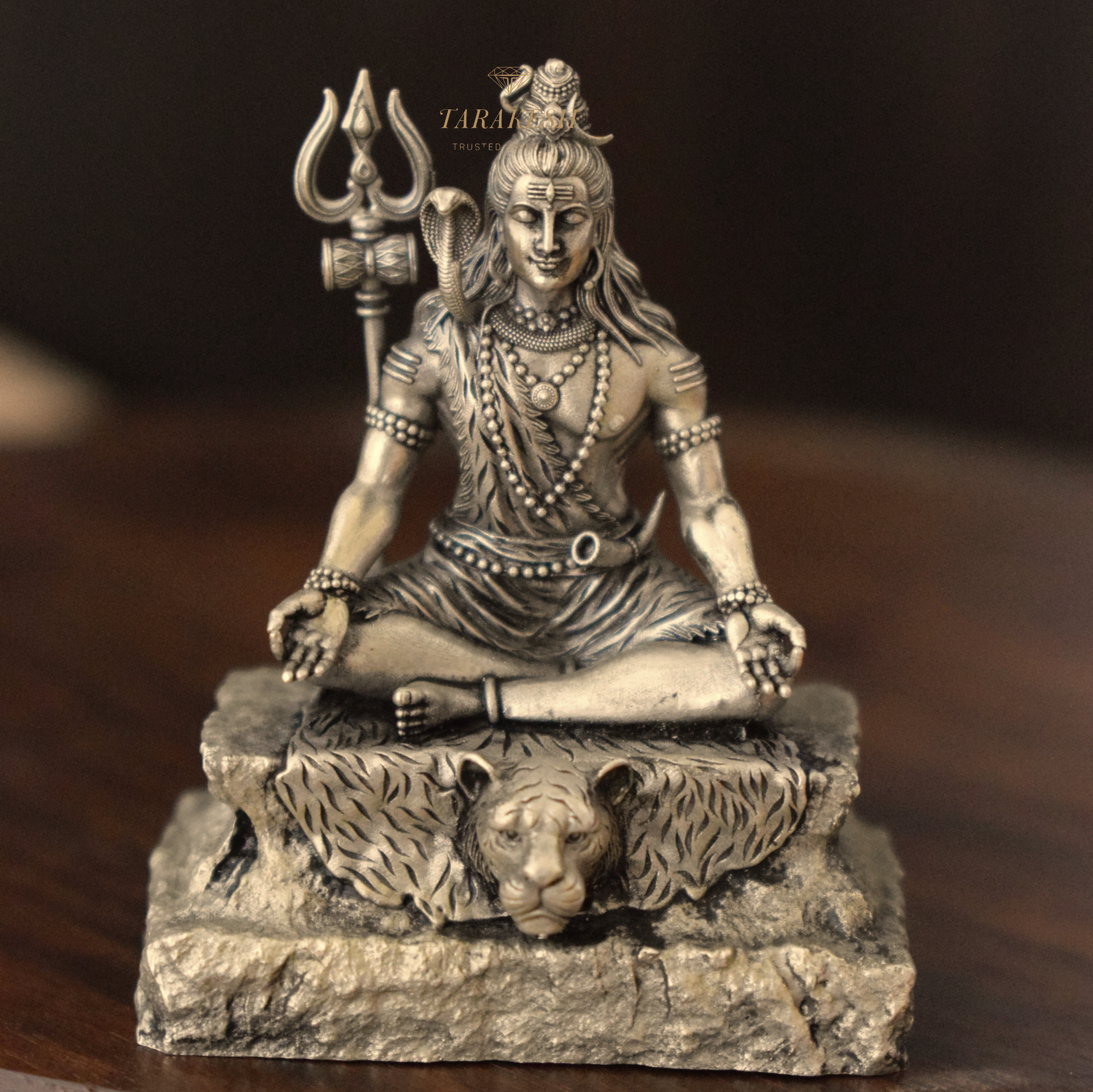 Shiva Pure Silver Idol: Yogi Edition