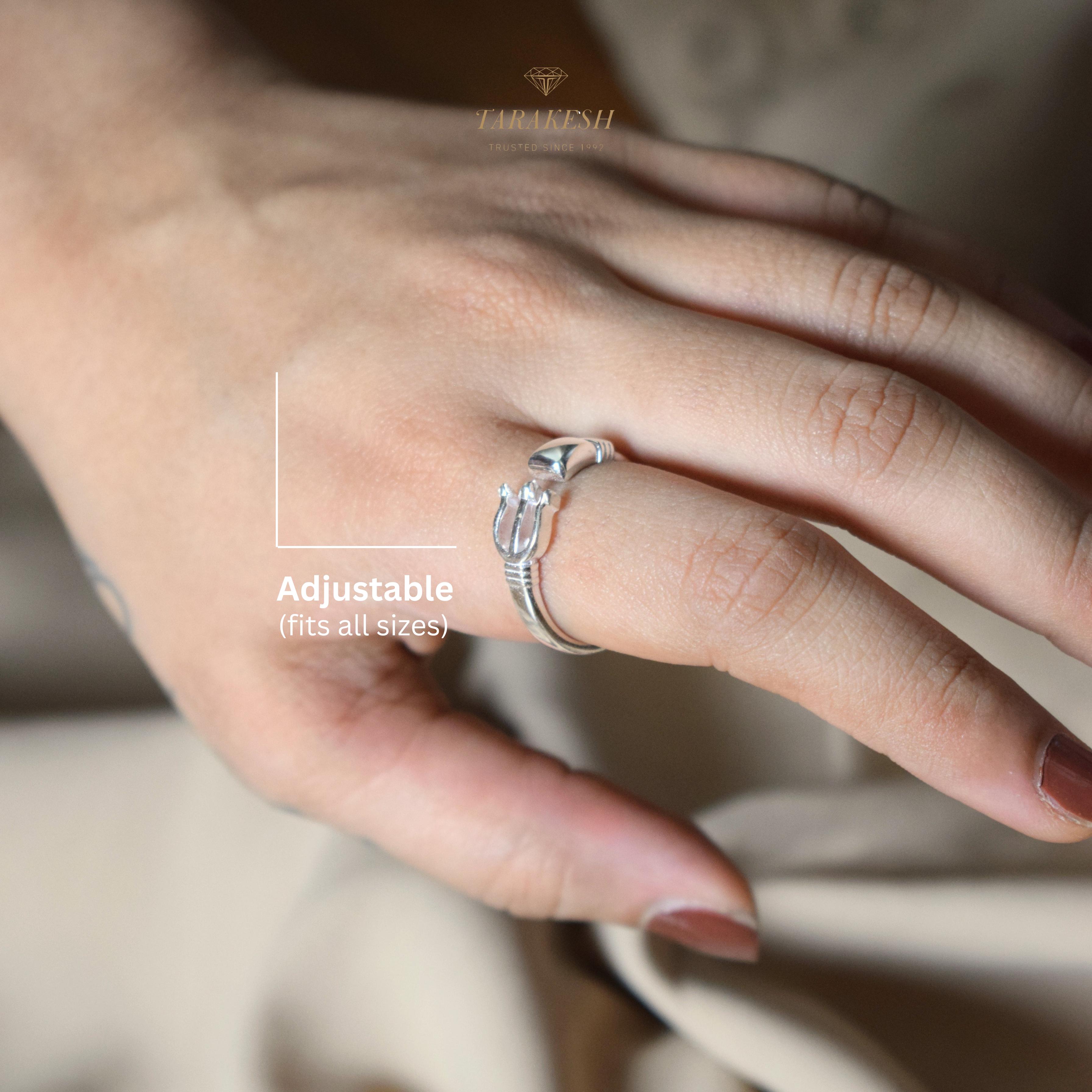 Shiva Pure Silver Ring: Trishul Edition