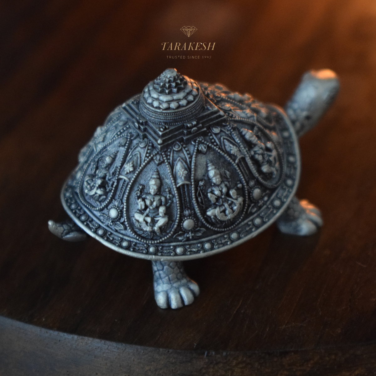 Tortoise Shree Yantra Silver Idol