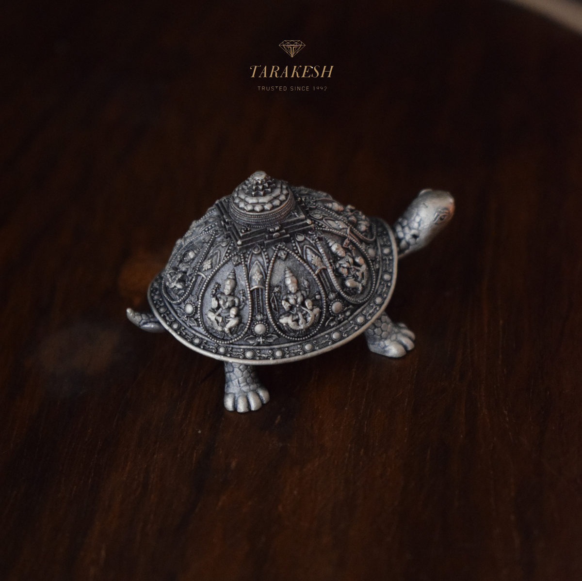 Tortoise Shree Yantra Silver Idol