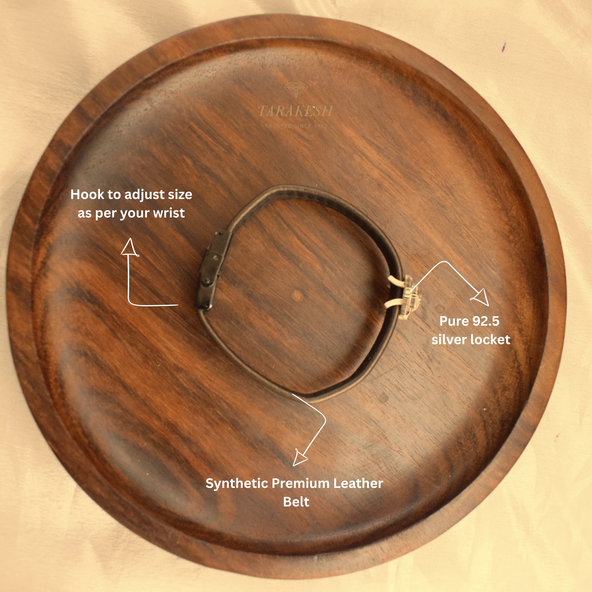 Khatu Shyam Pure Silver Bracelet