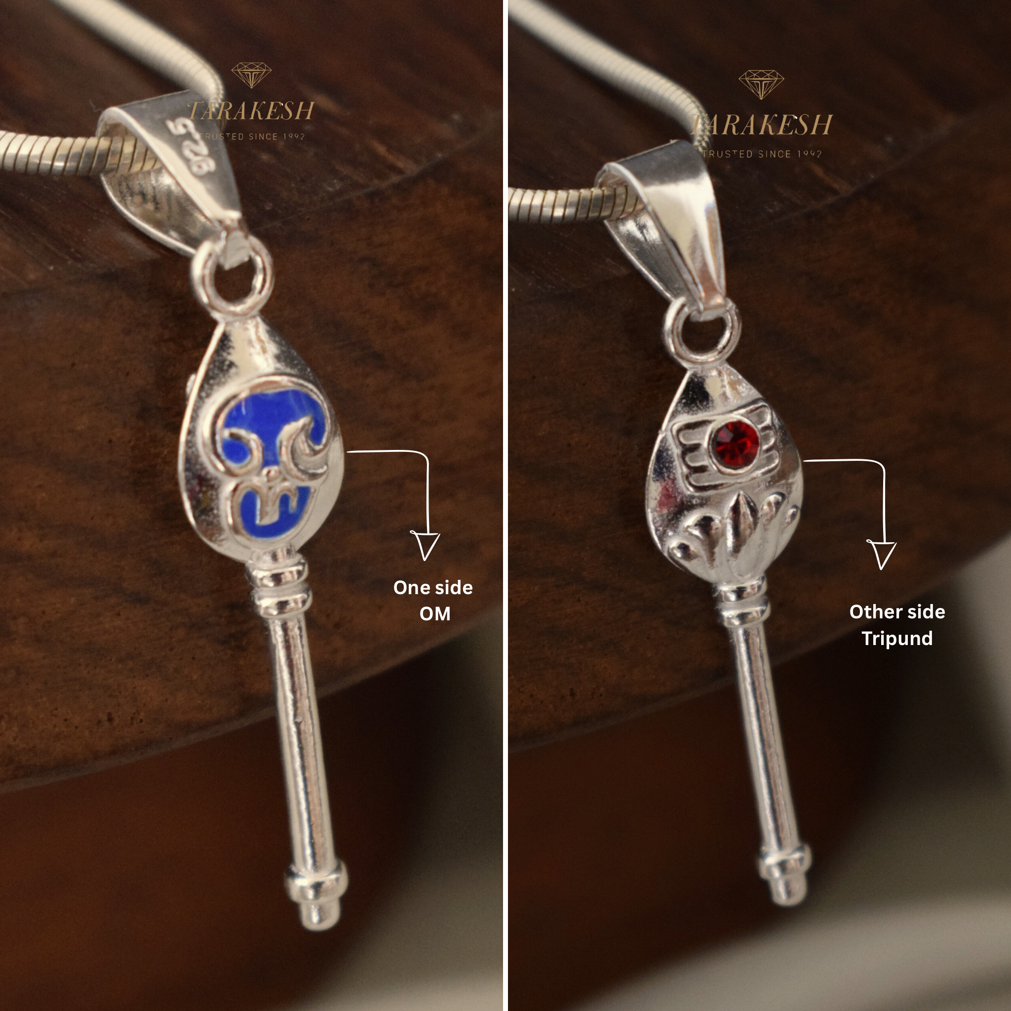 Murugan Pure Silver Pendant: Vel Edition