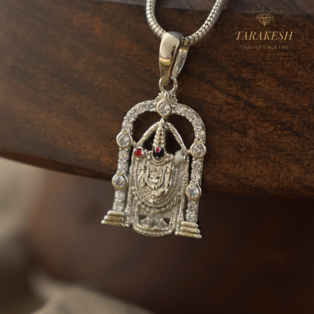 Tirupati Dimond Pure Silver Pendant