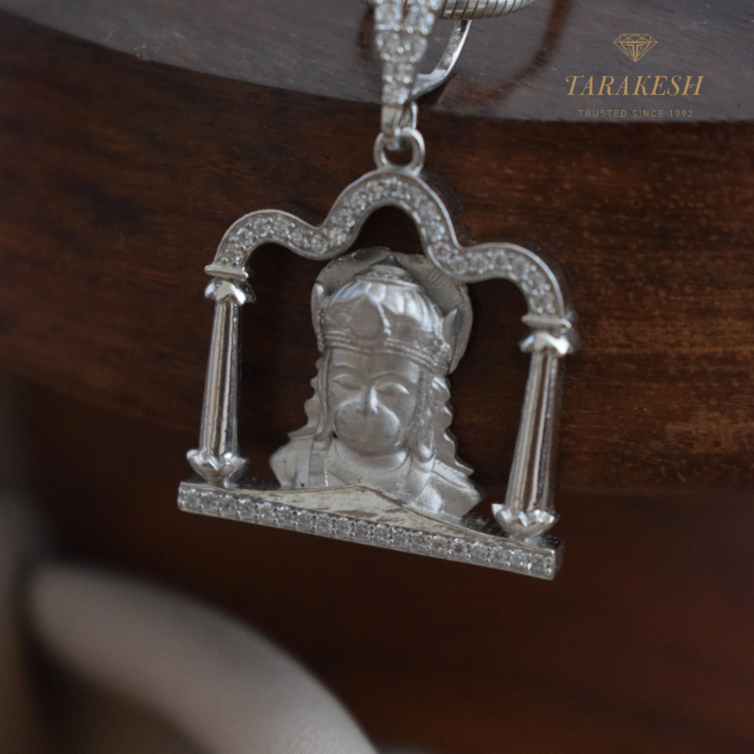Hanuman Pure Silver Pendant: Anjaneya Edition