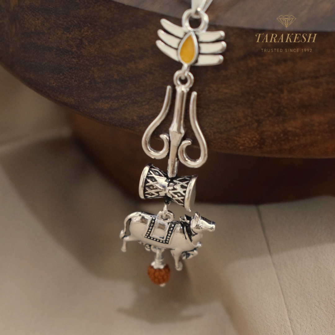 Shiva Pure Silver Pendant: Nandi Edition