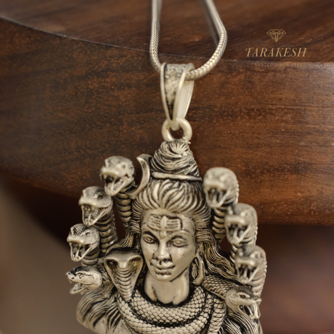 Shiva Pure Silver Pendant: Nagendra Edition