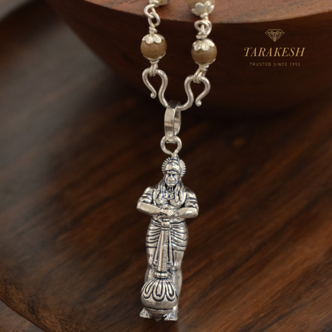 Hanuman Pure Silver Pendant: Mahaveer Edition