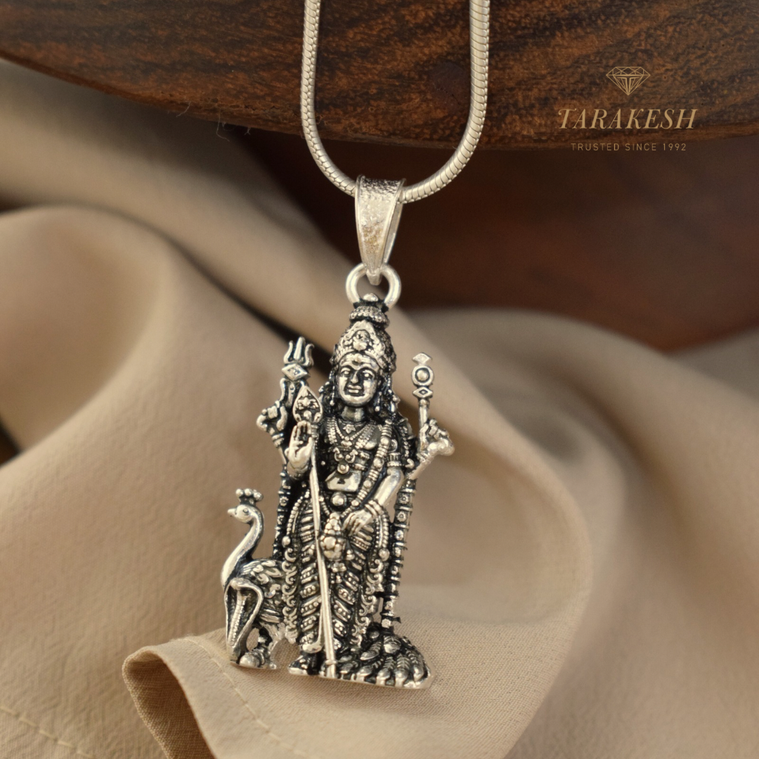 Murugan Pure Silver Pendant – Palani Edition