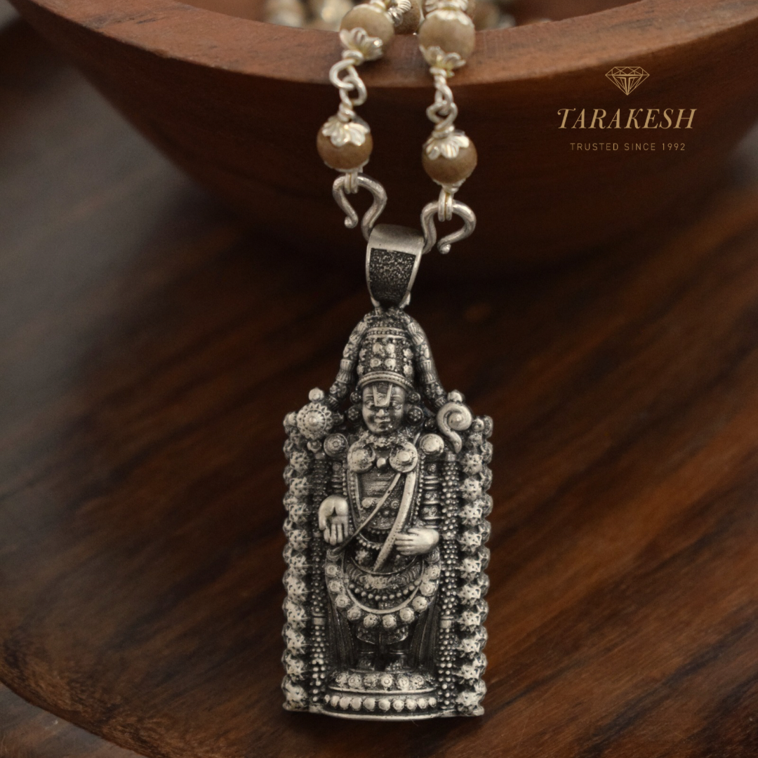 Venkateshwara Pure Silver Pendant: Balaji Edition