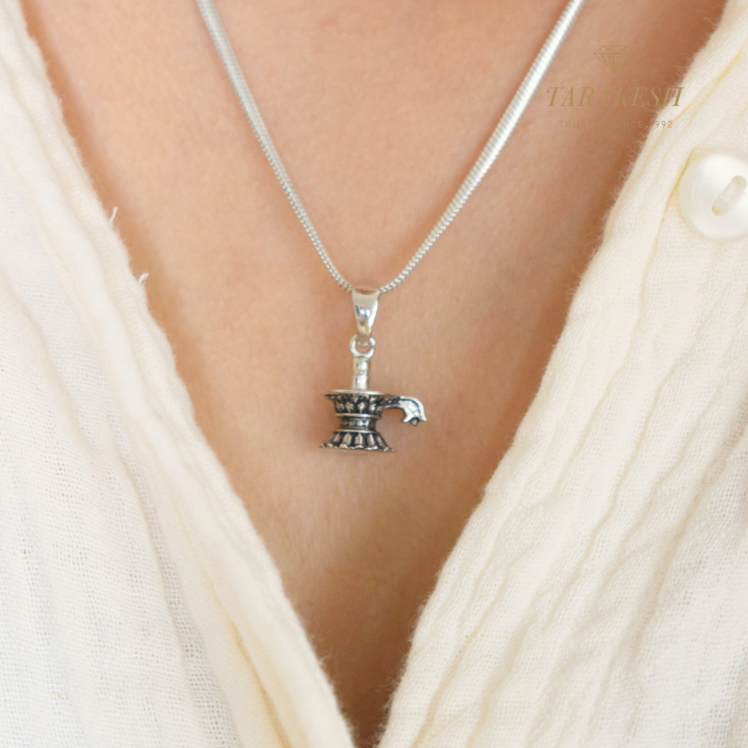 Shiva Pure Silver Pendant: Lingraj Edition