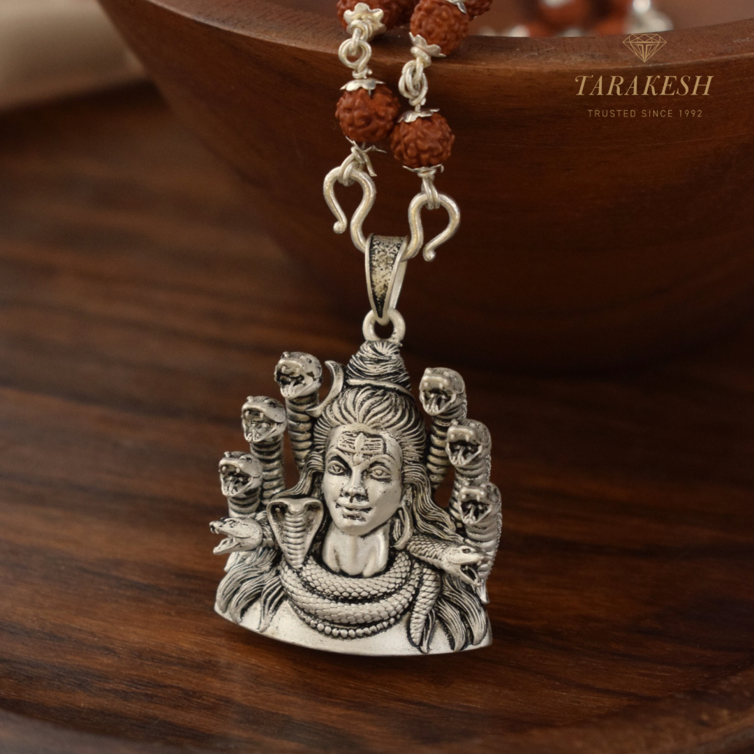 Shiva Pure Silver Pendant: Nagendra Edition